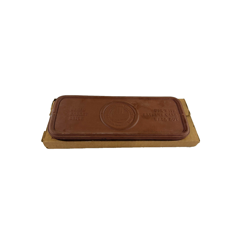 Longaberger Bread Basket Brick Pottery Clay Warming #30074 NIB 11"L x 4.25"W